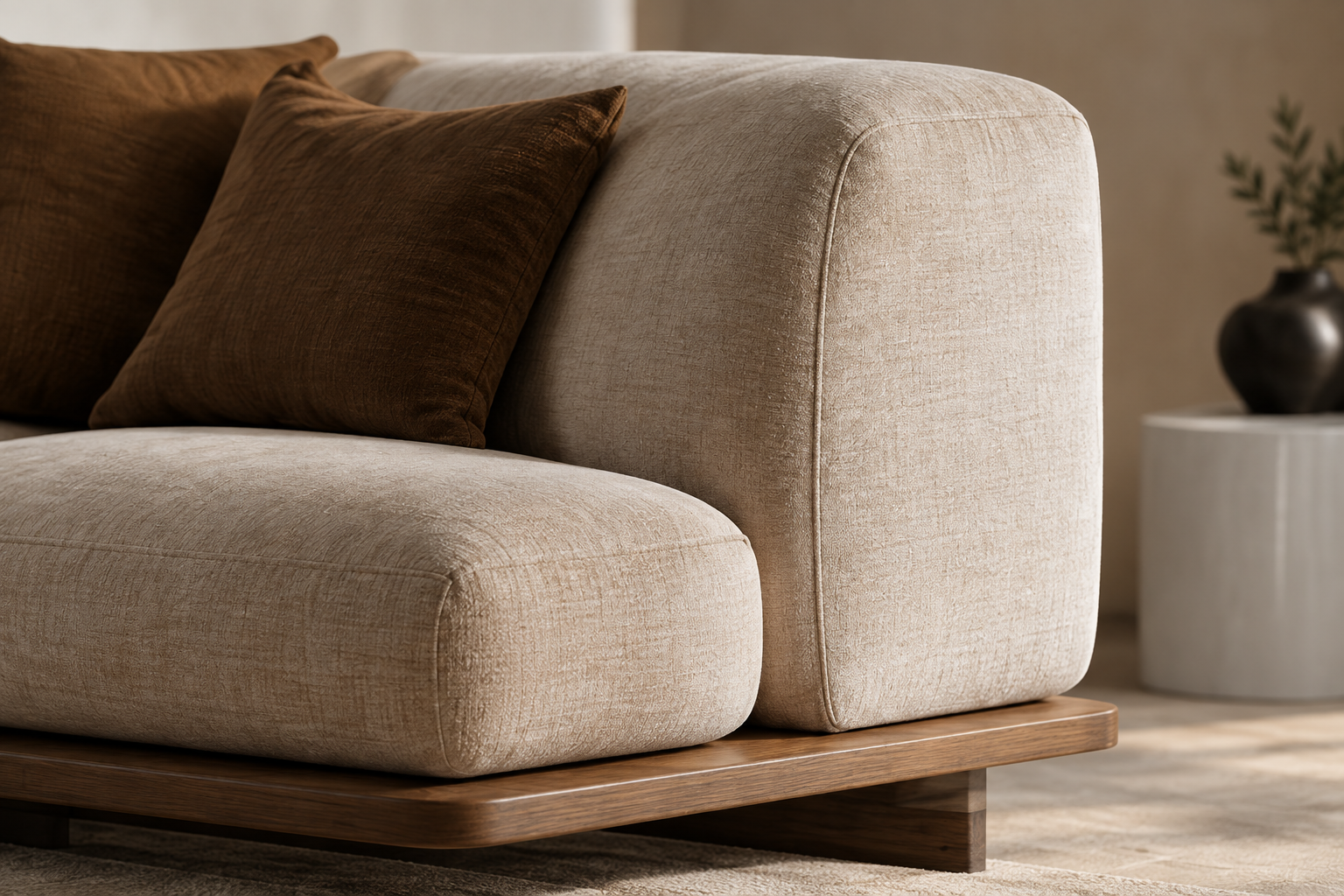 Custom furniture materials and dimensions