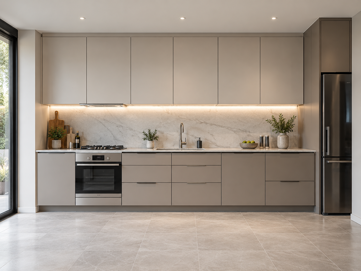 Straight Kitchen Cabinets
