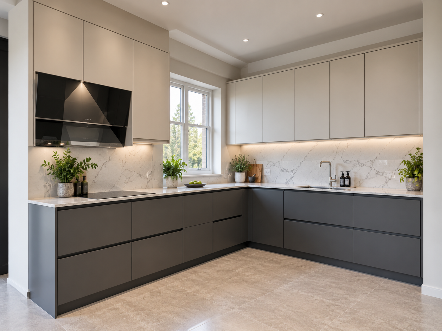 U-Shaped Kitchen Cabinets