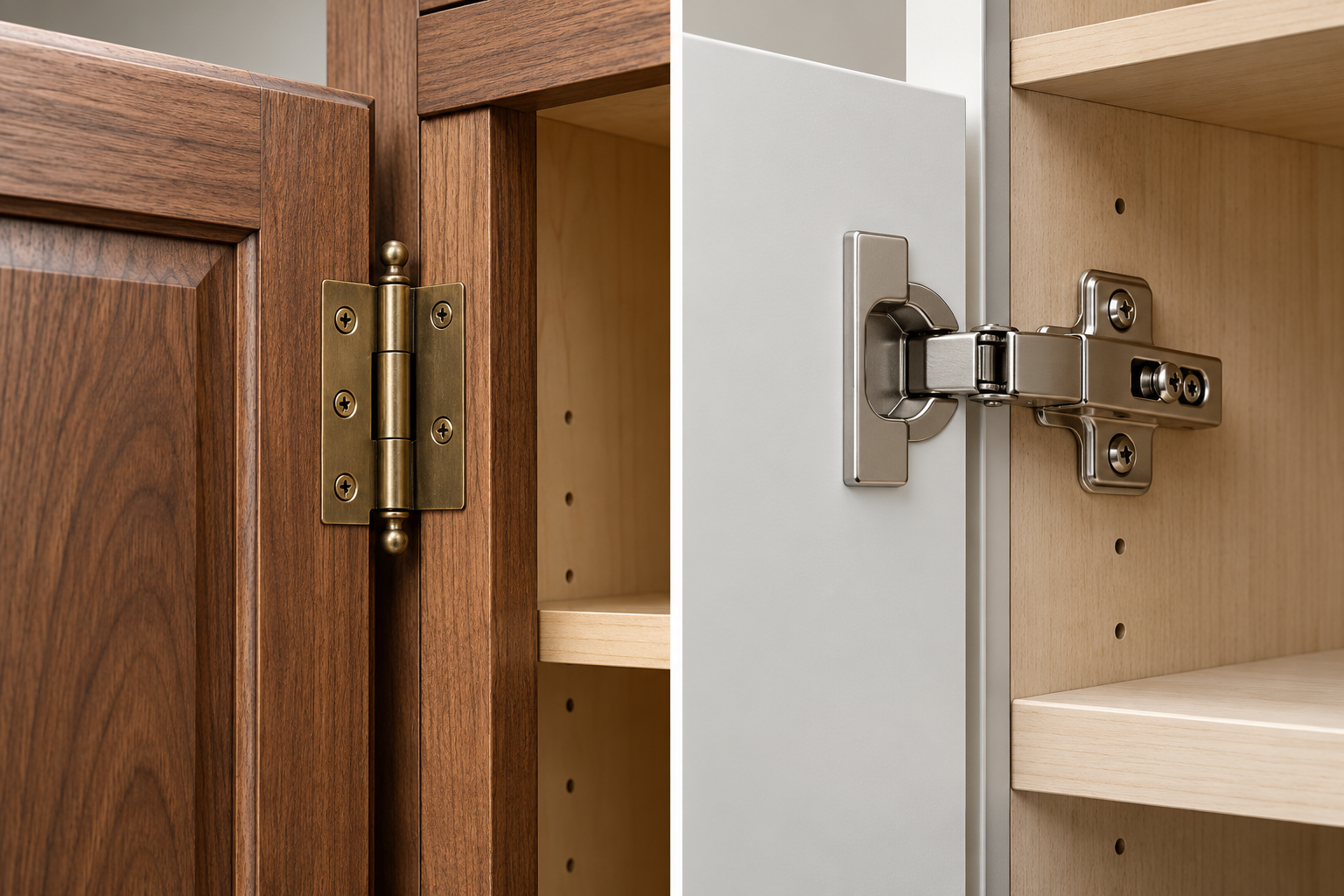 Cabinet face frame and hinge construction detail
