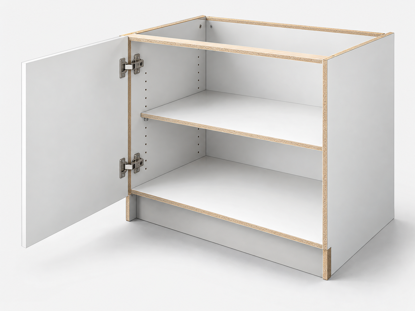 Framed kitchen cabinet construction illustration